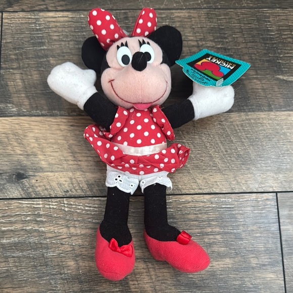 Disney | VINTAGE NWT Minnie Mouse Plush Toy - Red and Black - Picture 1 of 6